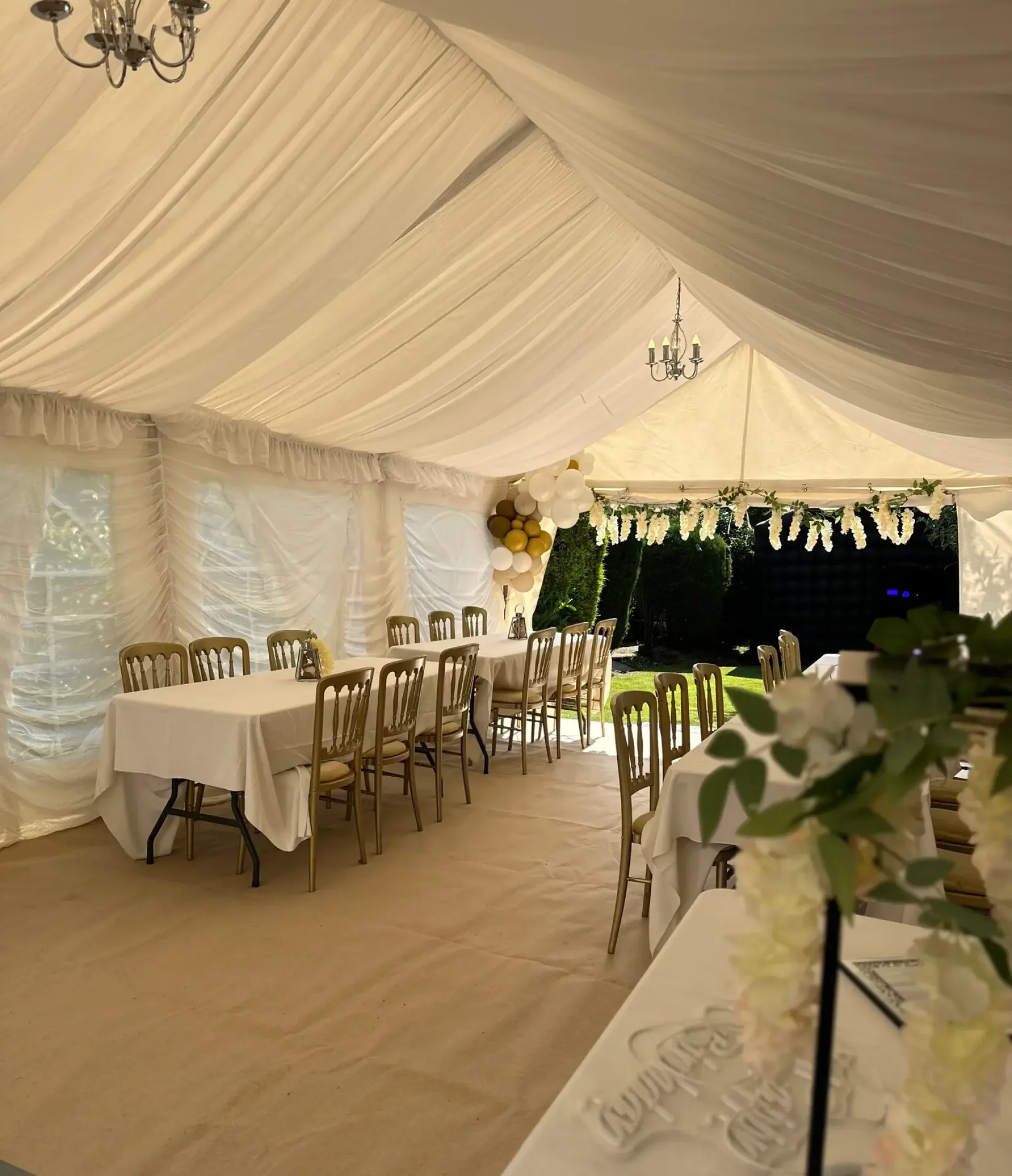 30 guest marquee hire